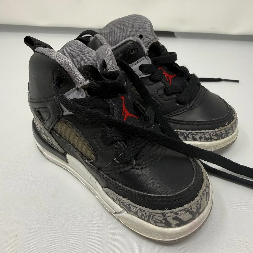 Nike Air Jordan Spizike Black Cement Toddler Shoes 5C Black Red Grey 317701-034